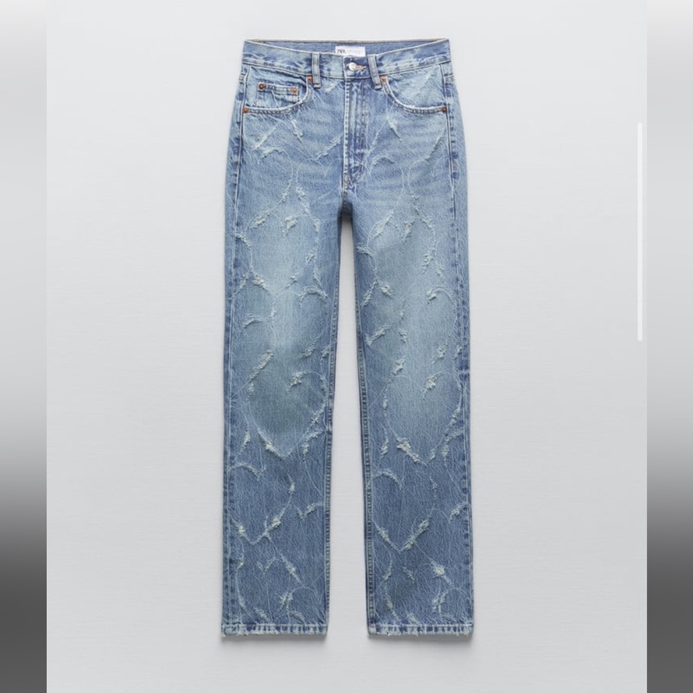 Zara denim high waisted jeans